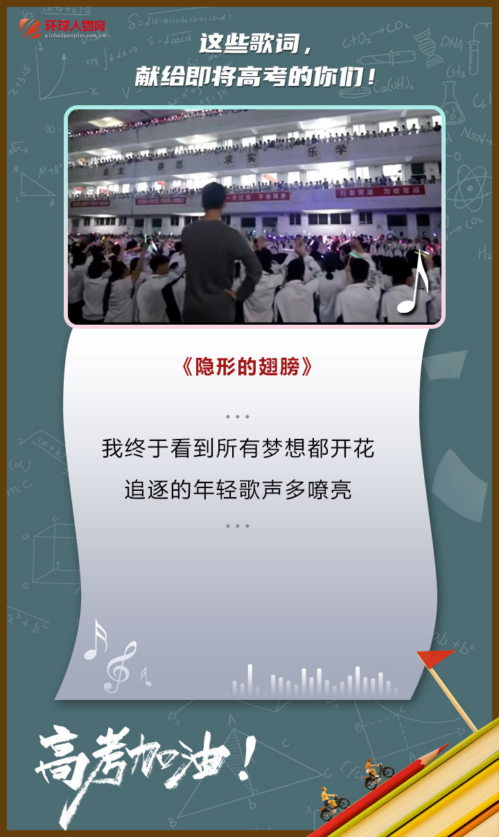 這些歌詞，獻給即將高考的你們！