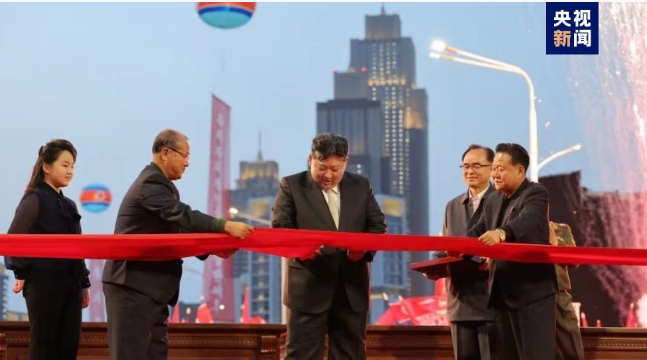 金正恩出席朝鮮前衛大街竣工典禮